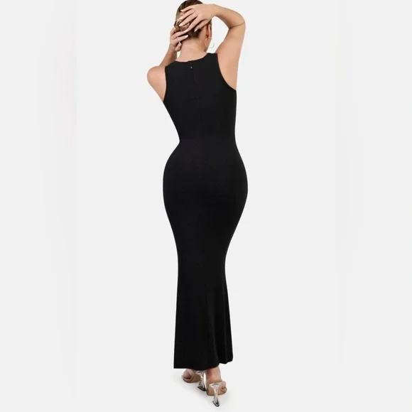 NWT Shapewear Modal Sleeveless Crew Neck Slimming Maxi Dress - Picture 3 of 11